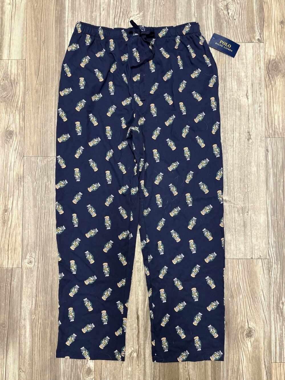 Ralph Lauren Polo Bear Pajama Pants Men's Large Cotton Sleep Lounge Pants